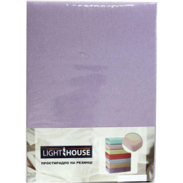 LightHouse Простирадло на резинці  Jersey Premium 90х200х25 см бузковий (46463) (2200000546463)