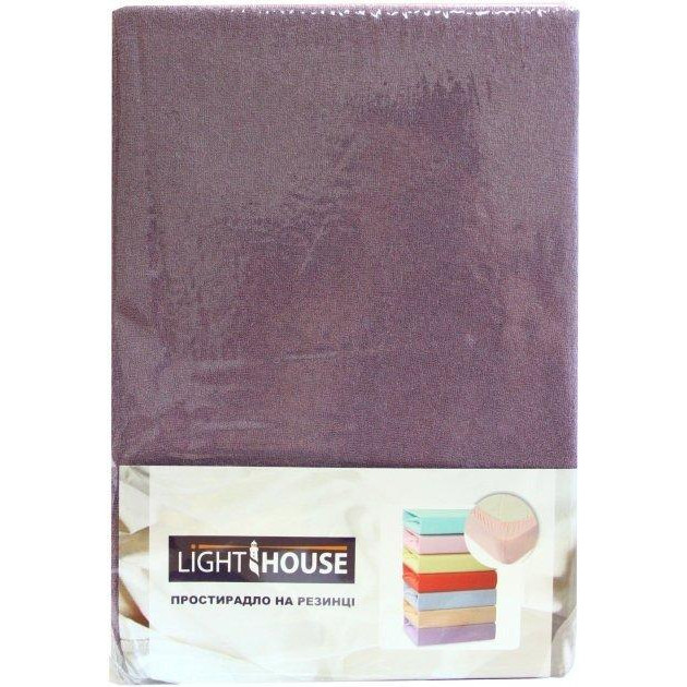 LightHouse Простирадло на резинці  Terry Premium 160х200х25 см сливовий (46739) (2200000546739) - зображення 1