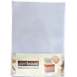 LightHouse Простирадло на резинці  Terry Premium 160х200х25 см блакитний (46715) (2200000546715)
