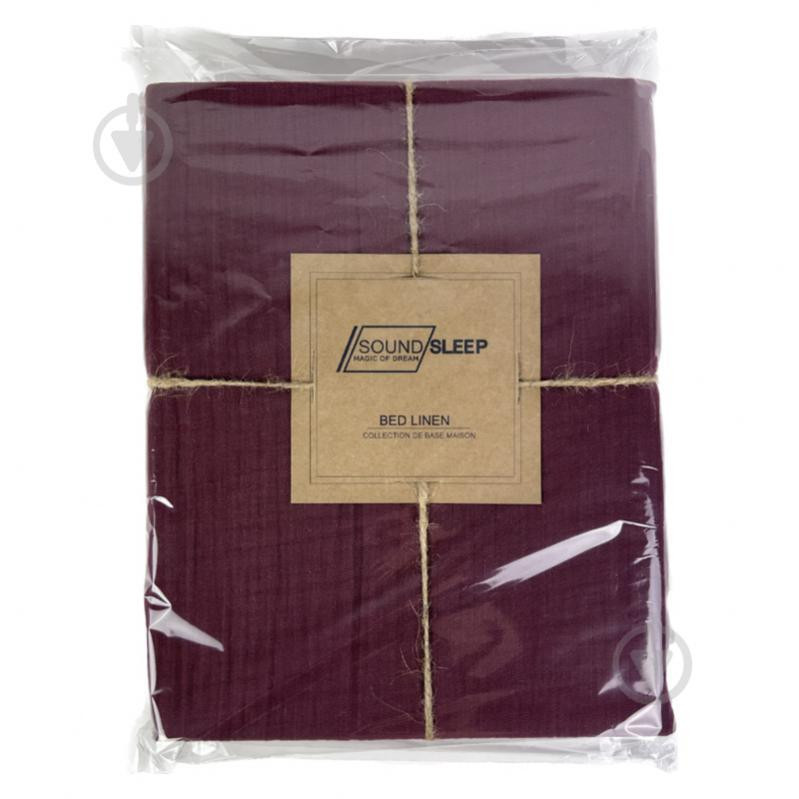 SoundSleep Простирадло Muslin Burgundy 240x260 см бургунді (94162448) - зображення 1