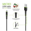 Intaleo CBFLEXM3 Micro USB 3m Black (1283126487491) - зображення 2