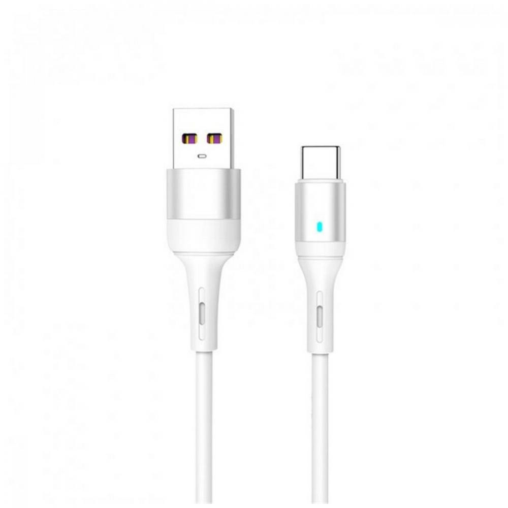 SkyDolphin S06T LED Smart Power USB to Type-C 1m White (USB-000556) - зображення 1