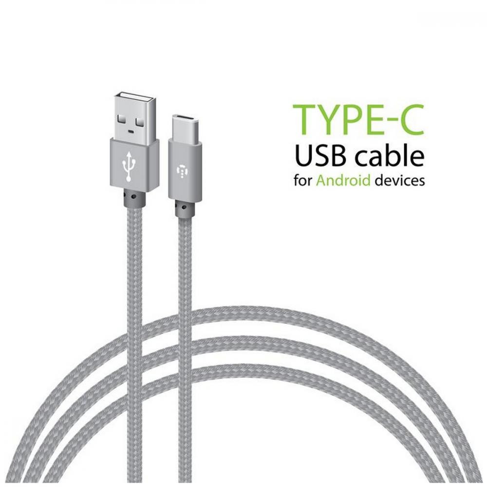 Intaleo CBGNYT2 USB Type-C 2m Grey (1283126489143) - зображення 1