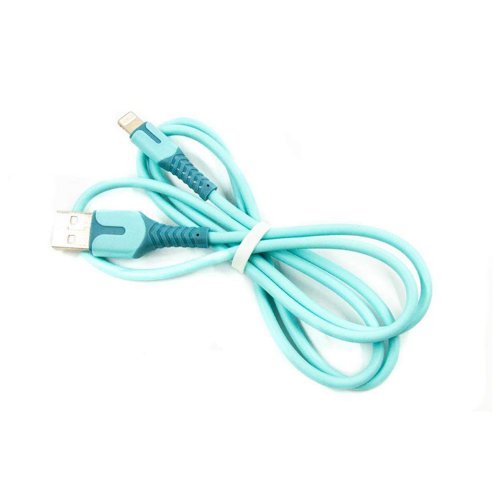 DENGOS USB to Lightning 1m Blue (PLS-L-IND-SOFT-BLUE) - зображення 1
