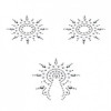 Petits Joujoux Пестіс з кристалів  Gloria set of 3 - Silver, прикраса на грудях та вульву (SO3128) - зображення 1