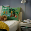 IKEA BRUMMIG Підковдра та наволочка візерунок лісові тварини/різнокольоровий 150x200/50x - зображення 2