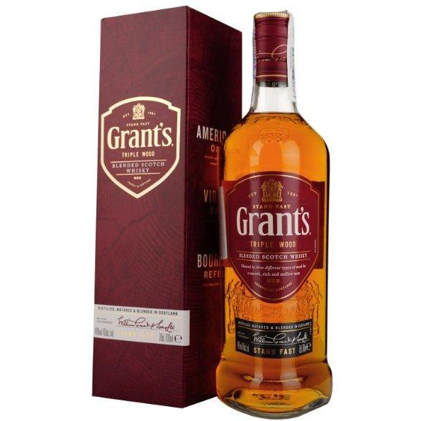 Grant's Віскі  Triplewood Blended Scotch Whisky 40% 0.7 л у коробці (DDSAT4P128) - зображення 1