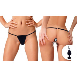   Art of Sex Трусики з анальною пробкою  Sexy Panties With Silicone Plug L, чорні (7770000318063)