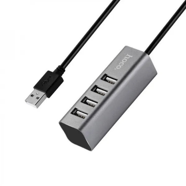 Hoco HB1 4 Port USB Hub Tarnish (6957531038139) - зображення 1