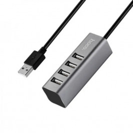 Hoco HB1 4 Port USB Hub Tarnish (6957531038139)