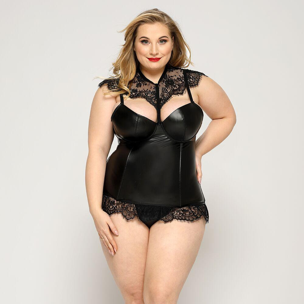 JSY Sexy Lingerie Сексуальний набір  Р91137 (corset, thong) Plus Size (SO8383) - зображення 1