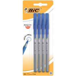 BIC Ручка кулькова  Round Stic Exact, синя, 4шт в блістері (bc932857)
