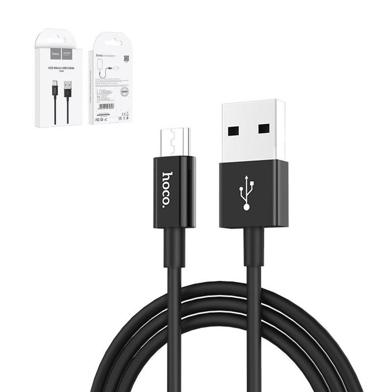 Hoco X23 Skilled Micro USB 1m Black (6957531072843) - зображення 1