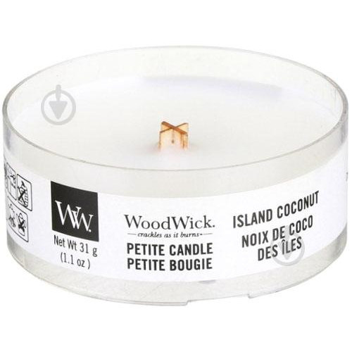 WoodWick Ароматична свічка в склі  Medium Island Coconut 275 г (92115E) (5038581057842) - зображення 1