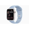 Apple Watch SE 2 GPS 44mm Starlight Aluminum Case with Summit White/Black Nike Sport Band S/M (MNLA3) - зображення 1