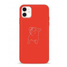 Pump Silicone Minimalistic Case for iPhone 11 Pug With (PMSLMN11-1/233)
