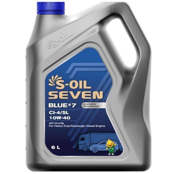 S-OIL SEVEN BLUE#7 CI-4/SL 10W-40 6л - зображення 1