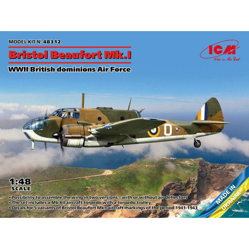 ICM Bristol Beaufort Mk.I НД Британського Домініону часів Другої світової війни (ICM48312) - зображення 1