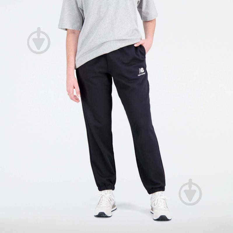 New Balance Спортивні штани  Essentials Stacked Logo WP31530BK M Чорні (196432529537) - зображення 1