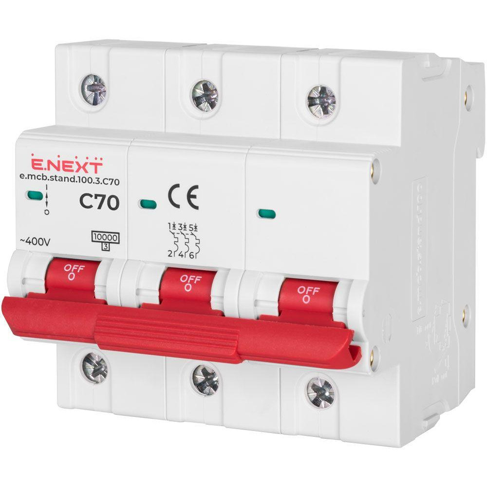 E.NEXT e.mcb.stand.100.3.C70 3р 70А C 10кА (s002201) - зображення 1