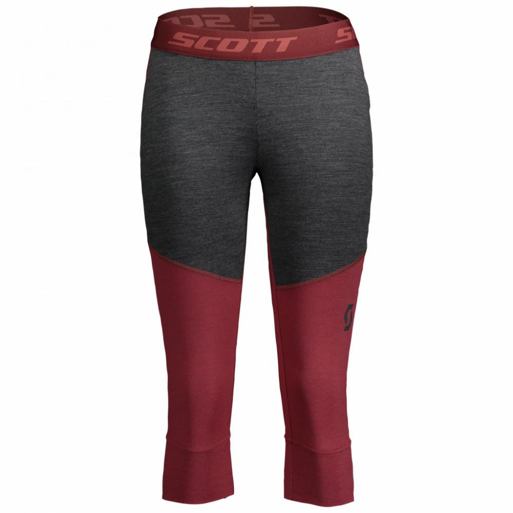 Scott Термоштани жіночі  W Defined Merino Pants, Dark grey melange/Ochre red, XL (277794.7051.009) - зображення 1