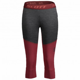 Scott Термоштани жіночі  W Defined Merino Pants, Dark grey melange/Ochre red, XL (277794.7051.009)
