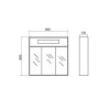 Аква Родос Зеркальный шкаф Париж 80 с подсветкой (АР000001164) - зображення 5