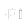 Аква Родос Дзеркальна шафа галерея Квадро 60 см (АР000015290) - зображення 4
