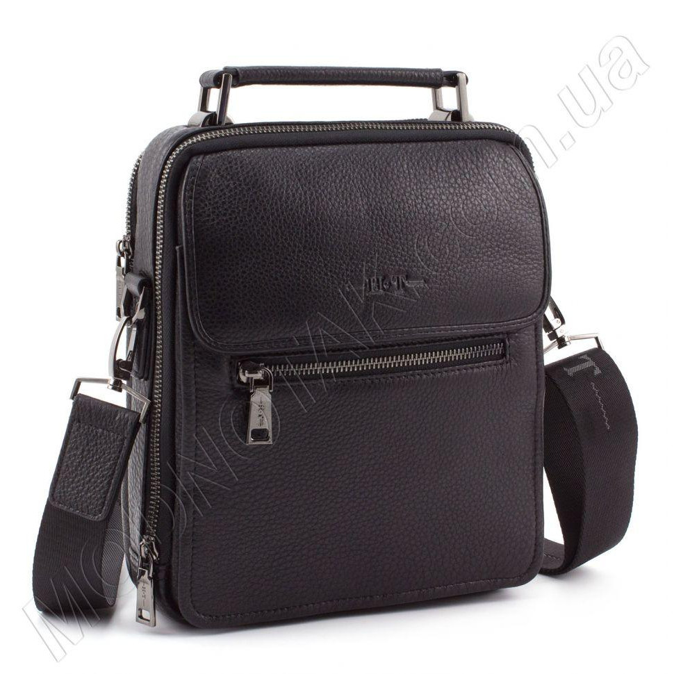 H.T Leather Кожаная мужская наплечная сумка с ручкой и плечевым ремнем H.T. Leather (9027-5) - зображення 1