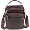 Leather Collection Недорогая наплечная сумка коричневого цвета  (10050) - зображення 3