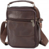 Leather Collection Недорогая наплечная сумка коричневого цвета  (10050) - зображення 4