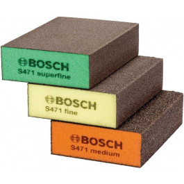 Bosch Шліфгубки  B.f.Flat and Edge 69x97x26мм, M/F/SF, 3шт