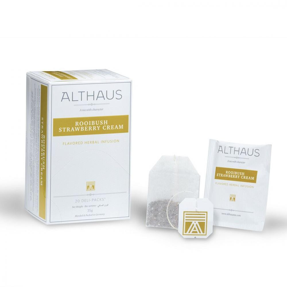 Althaus Чай пакетированный  Rooibush Strawberry Cream 20х1,75 г - зображення 1