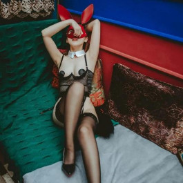 UPKO Сексуальный костюм зайки Bunny Girl Bodysuit Set , S ()