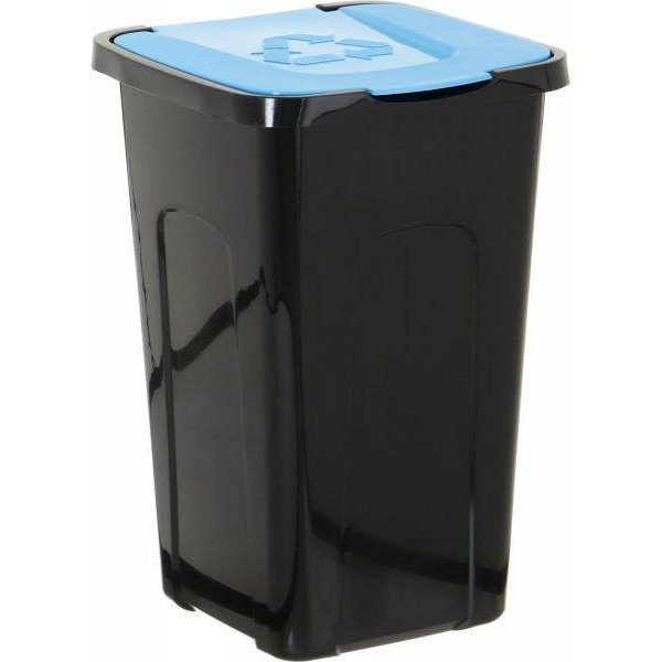 Keeeper Контейнер для сміття  365x370x555 мм 50 л чорний із синім 905667 (4052396035889) - зображення 1