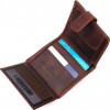 Karya Компактний чоловічий гаманець темно-коричневого кольору із добротної вінтажної шкіри  (2421328) - зображення 5