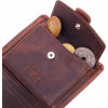 Karya Компактний чоловічий гаманець темно-коричневого кольору із добротної вінтажної шкіри  (2421328) - зображення 6