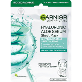 Garnier Гиалуроновая тканевая Алоэ-маска для кожи лица Hyaluronic Aloe 28 г (GARHALW_KMSK10)