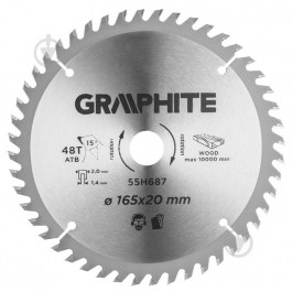 Graphite Пильный диск 165x20x1,4 Z48 55H687