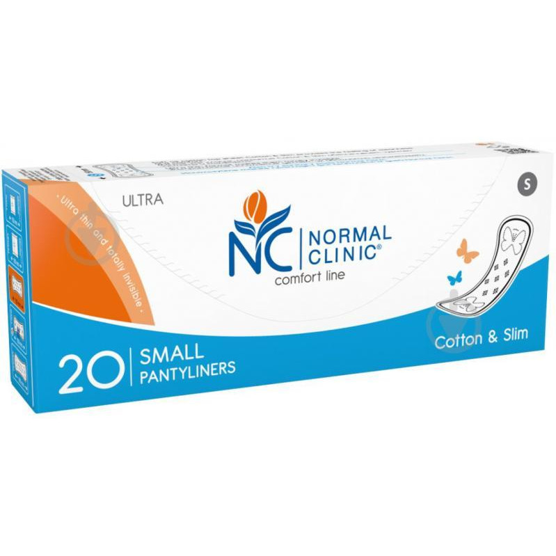 NORMAL Clinic Прокладки ежедневные  Ultra Comfort Cotton&Slim mini 20 шт. (3800213302932) - зображення 1