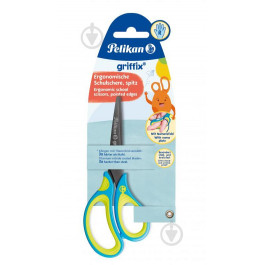 Pelikan Ножницы детские  Griffix Neon Fresh Blue 15 см для правши заостренные Голубые (810241)
