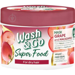 Wash&Go Маска для сухого волосся  Super Food Поживна Виноград та макадамія 300 мл (8008970053073)
