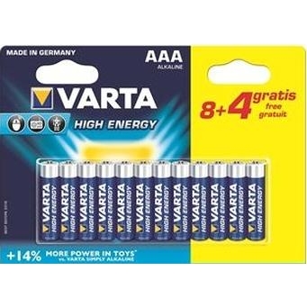 Varta AAA bat Alkaline 8+4шт HIGH ENERGY (04903121472) - зображення 1
