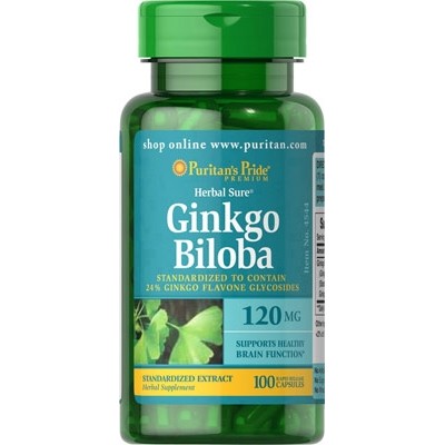 Puritan's Pride Ginkgo Biloba 120 mg 100 капсул - зображення 1