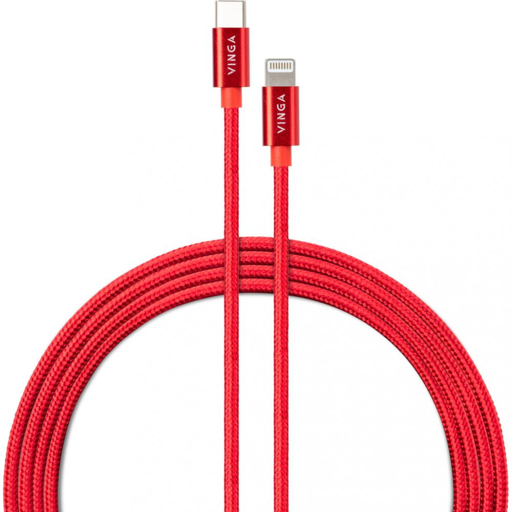 Vinga USB Type-C to Lightning 20W 1m Red (VCDCCLM531) - зображення 1
