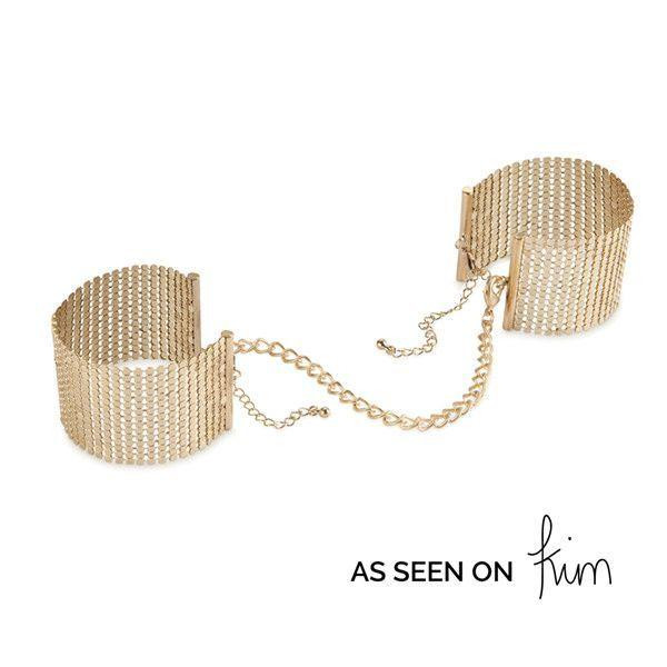 Bijoux Indiscrets Desir Metallique Handcuffs - Gold (SO2664) - зображення 1