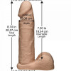 Doc Johnson Realistic 8 Inch UR3 Vac-U-Lock Dildo, Телесный (SO1561) - зображення 2