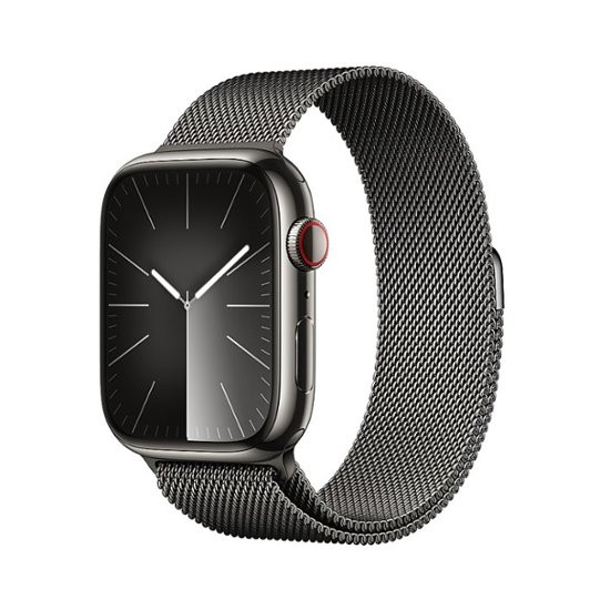 Apple Watch Series 9 GPS + Cellular 45mm Graphite S. Steel Case w. Graphite Milanese Loop (MRMX3) - зображення 1