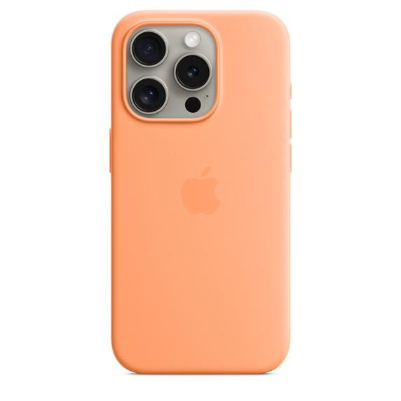 Apple iPhone 15 Pro Silicone Case with MagSafe - Orange Sorbet (MT1H3) - зображення 1