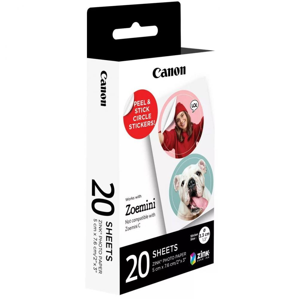 Canon ZINK 1.3 Pre-Cut Circle Sticker Pack 20 sheets (4967C003) - зображення 1